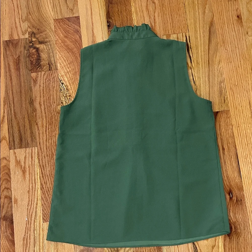 J. Crew Green Sleeveless Blouse - Picture 3 of 3